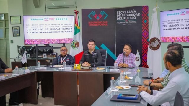 Icatech y Secretaría de Seguridad del Pueblo firman convenio para fortalecer capacidades del personal