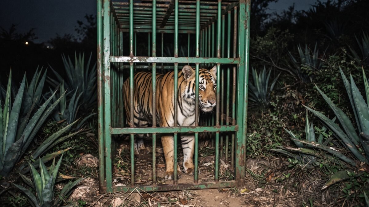 Capturan en Zapotlán del Rey, Jalisco, a tigresa de Bengala que atacó ganado