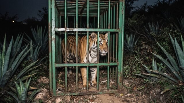 Capturan en Zapotlán del Rey, Jalisco, a tigresa de Bengala que atacó ganado
