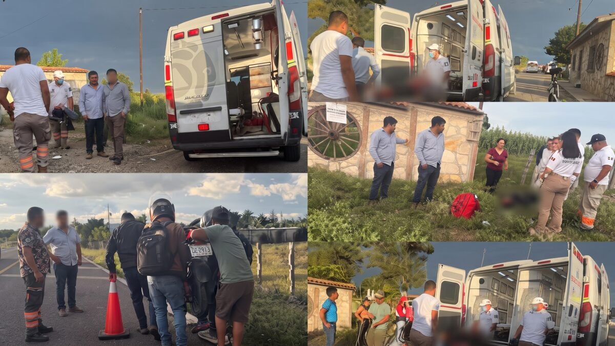 Dos motociclistas graves tras ser embestidos por camioneta que huyó en Comitán