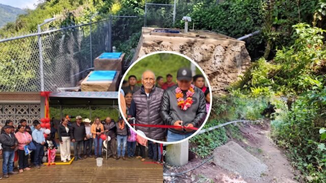 Inauguran red de conducción y tanque de agua potable en La Grandeza