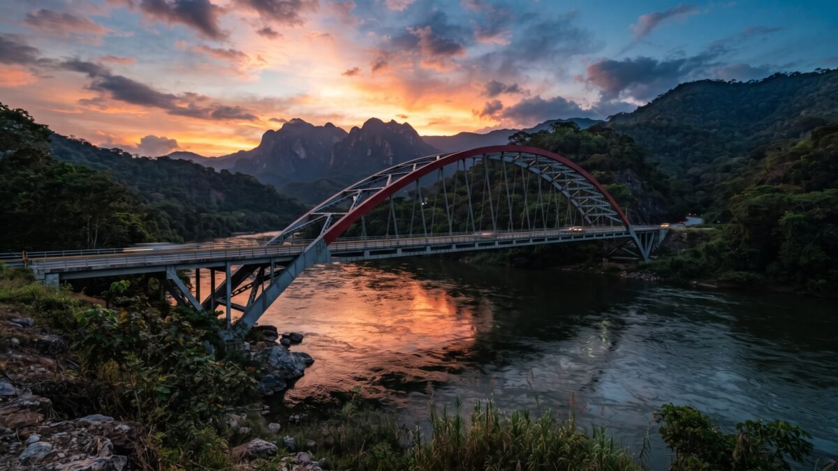 Abren en noviembre el Rizo de Oro: el primer puente de arco metálico del país está en Chiapas