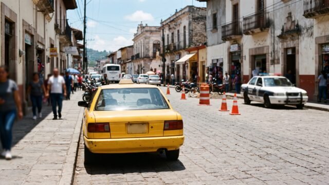 Acusan a taxista de quedarse con un celular y bloquean avenida en Comitán