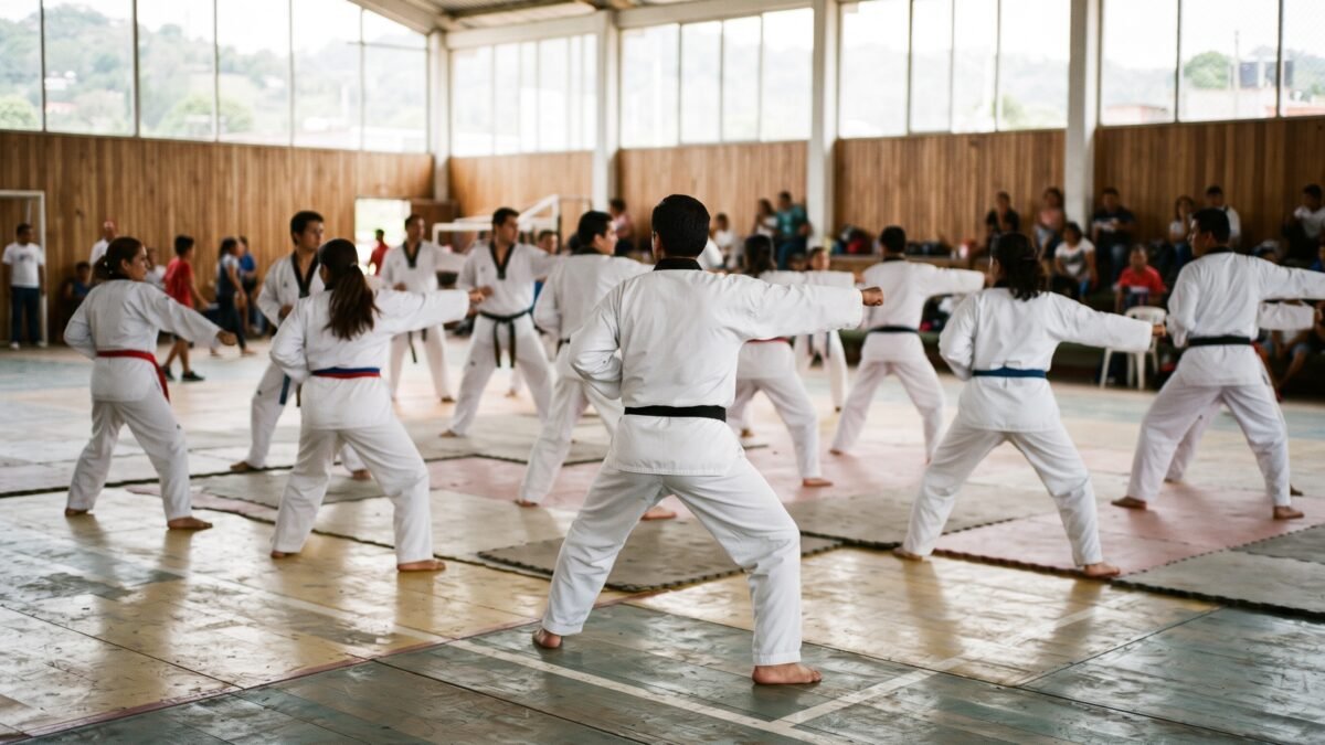 Afilan las formas en Tuxtla: más de 40 lobos se encierran dos días para perfeccionar el taekwondo