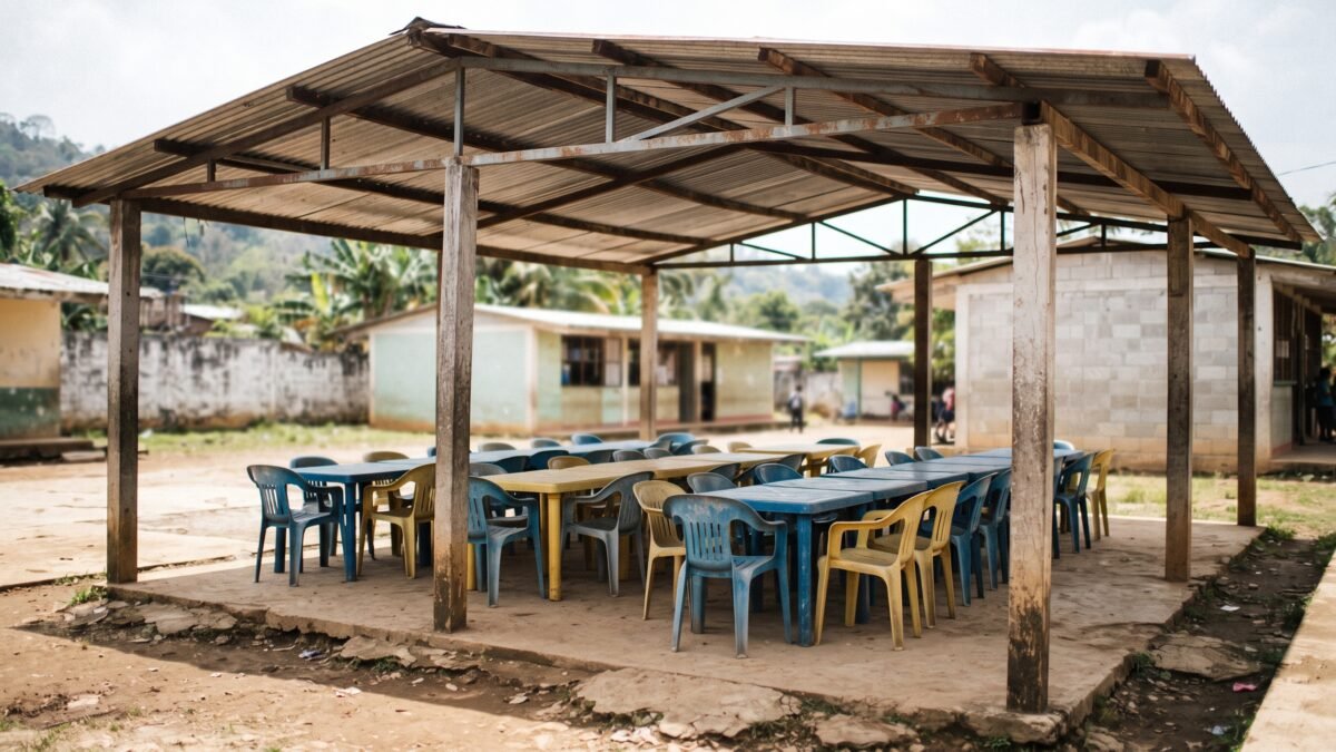 Alumnos de telesecundaria toman clases en galera por sobrecupo en Copoya