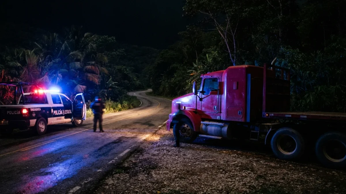 Aseguran a diez por robo a traileros y recuperan tractocamión en Suchiate