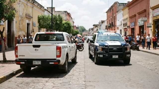 Aseguran camioneta con reporte de robo abandonada en el centro de Las Margaritas
