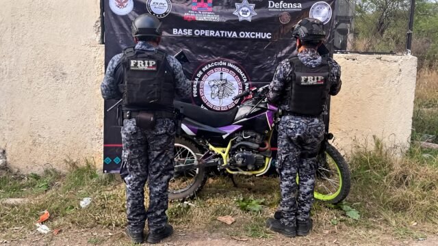 Aseguran motocicleta con reporte de robo durante patrullajes en Oxchuc
