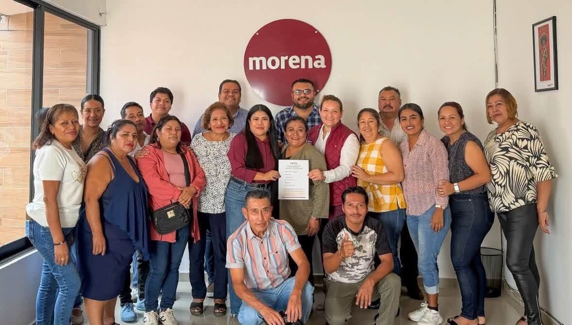 Brenda Meza se registra en Morena para coordinación municipal en Cacahoatán