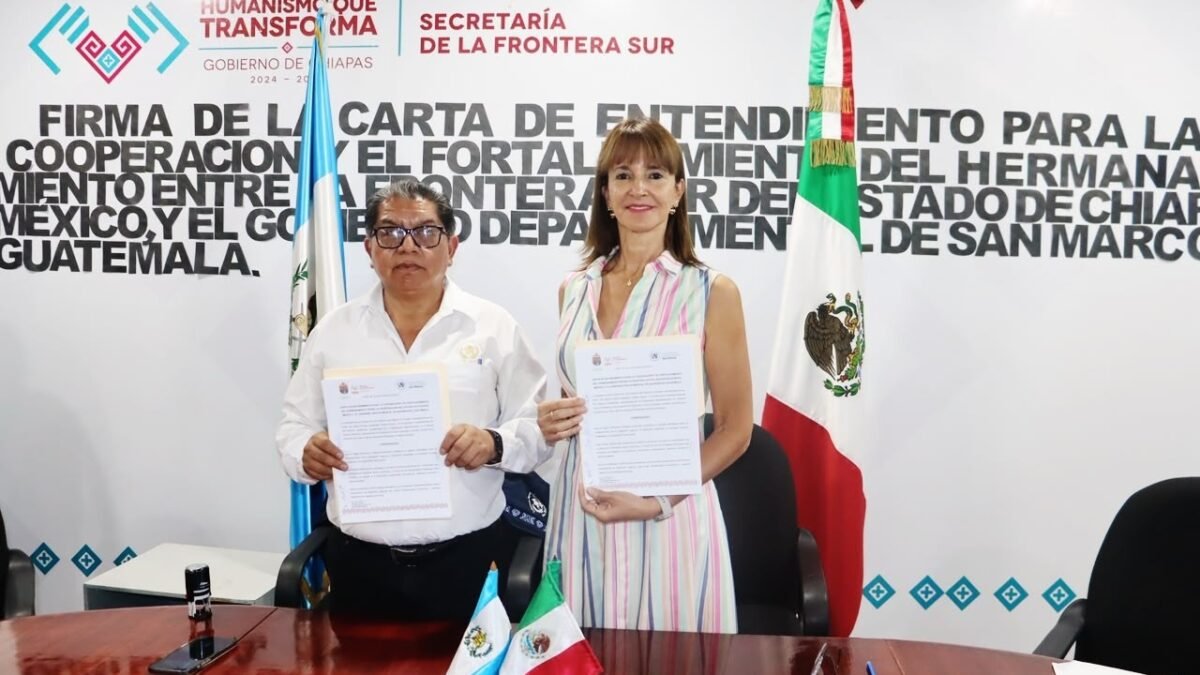 Chiapas y San Marcos firman carta de entendimiento para impulsar la frontera sur