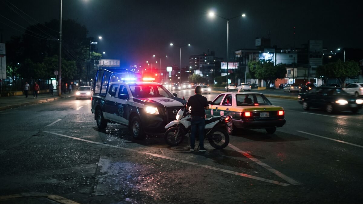 Choque entre motocicleta y taxi termina en riña en el Periférico Sur de San Cristóbal