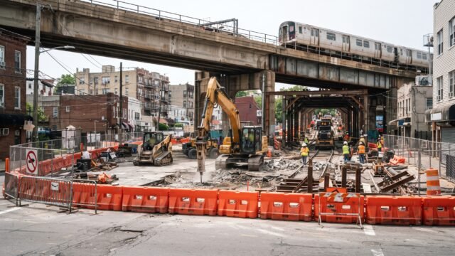 Cierran calles en Huixtla por obras de la Línea K y denuncian caos vial
