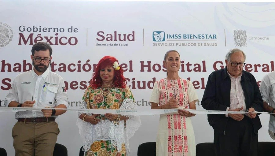 Claudia Sheinbaum entrega rehabilitación del Hospital General en Ciudad del Carmen, Campeche