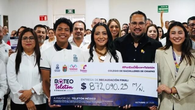 Cobach recauda más de 872 mil pesos para el Teletón en Chiapas
