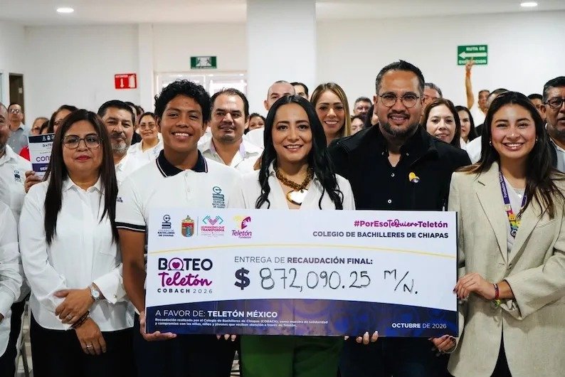 Cobach recauda más de 872 mil pesos para el Teletón en Chiapas