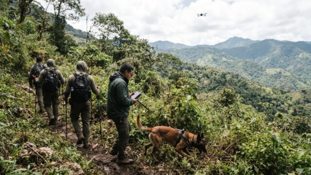 Con perros y drones buscan a personas desaparecidas en Acala
