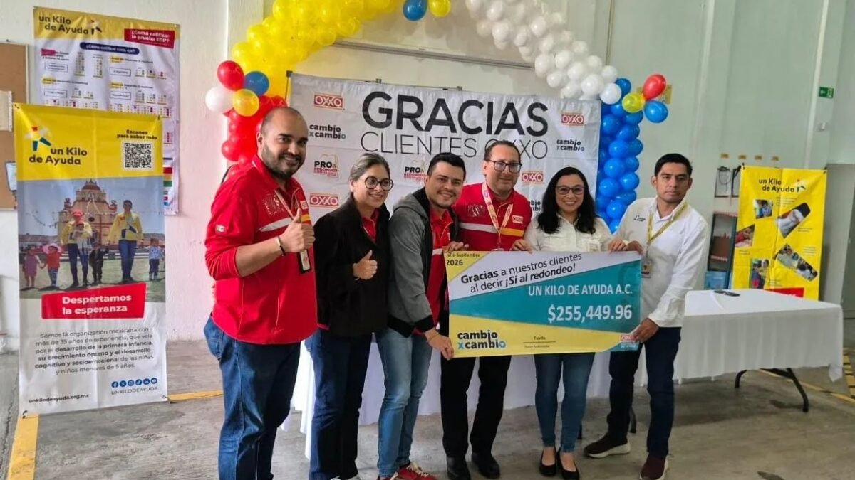 ¡Con puros centavos juntan 255 mil pesos!: redondeo en Oxxo alimenta a 3 mil niños en Chiapas