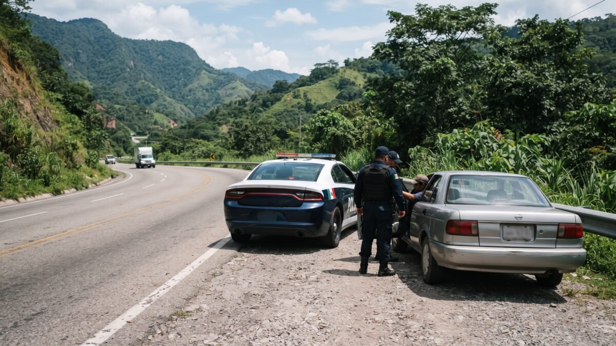 Conductor de Aveo choca contra patrulla de la Guardia Estatal en Cintalapa