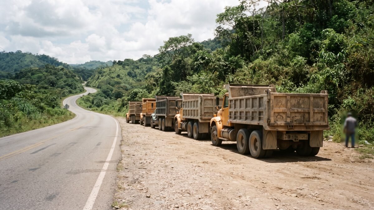 ¡De las reunioncitas no comen!: camioneros estallan en Huixtla por viajes a Puerto Chiapas
