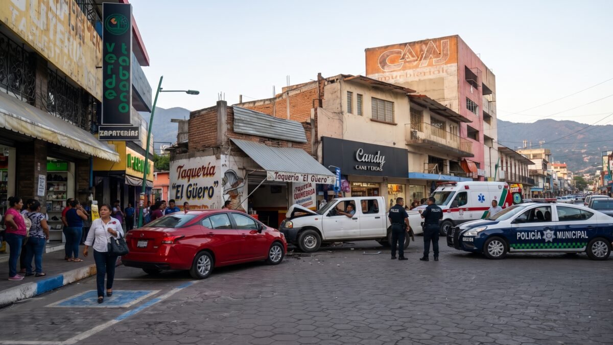 De reversa y directo a las mesas: pick up se incrusta en restaurante de la Caminera en Tuxtla