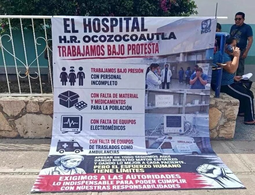 Denuncian falta de personal y deficiencias en Hospital Rural del IMSS en Ocozocoautla