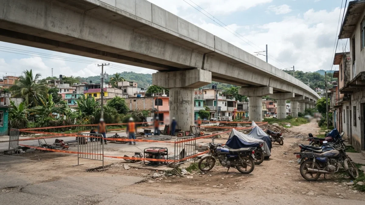 Desalojan paso a desnivel del tren usado como estacionamiento en Huixtla
