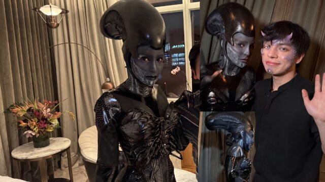 Deslumbra Belinda vestida de xenomorfo en su Beliween con Victoria Justice de invitada