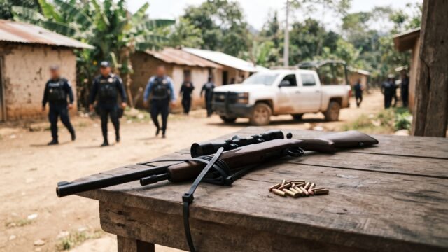 Detienen a hombre por disparar a su pareja con rifle en Chilón
