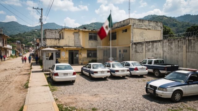 Disparan contra base de la Fuerza Pakal en Jiquipilas y huyen en motocicleta