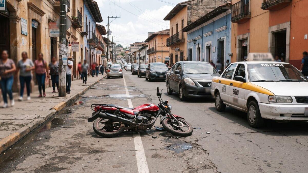 Dos motociclistas atropellados en Comitán, uno trasladado al hospital regional