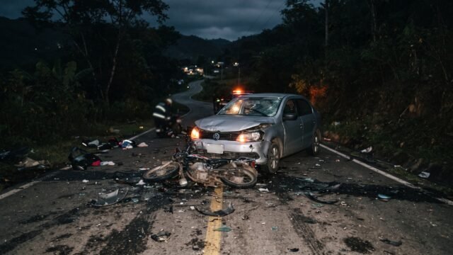 Dos motociclistas mueren tras chocar de frente contra un auto en Cintalapa