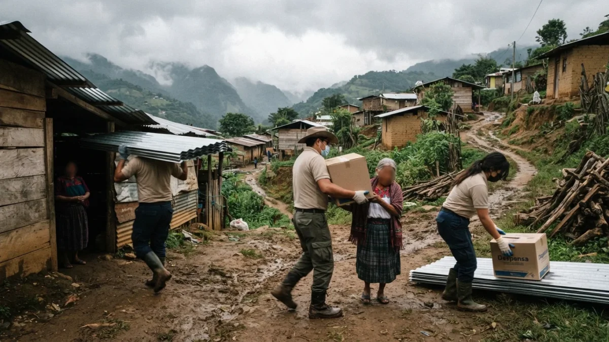 Entregan láminas y despensas a familias damnificadas por lluvias en los Altos de Chiapas