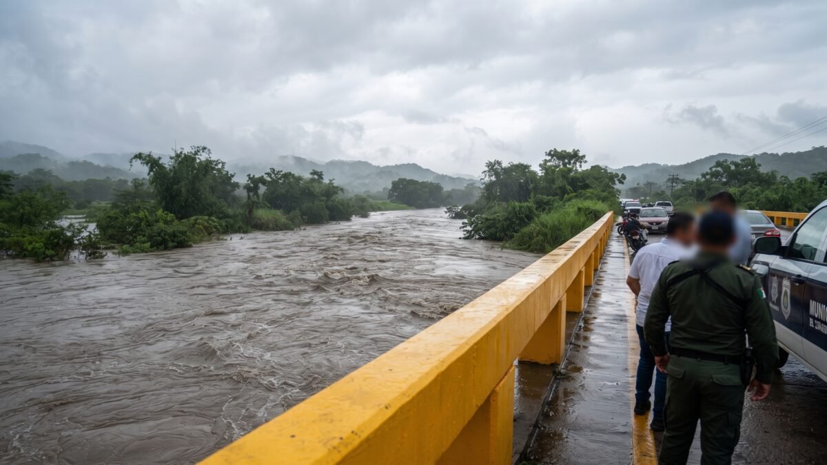 Fuertes lluvias provocan inundaciones y deslizamiento de cerro en Huixtla