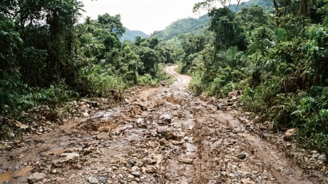 Habitantes de Chulum Cárdenas, en Tila, reparan con sus recursos el camino dañado por lluvias