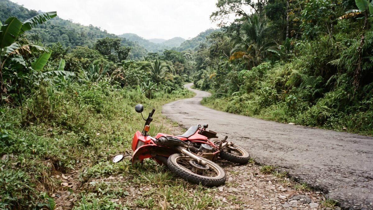 Hallan a motociclista inconsciente en carretera Nuevo México-Ocozocoautla en Villaflores