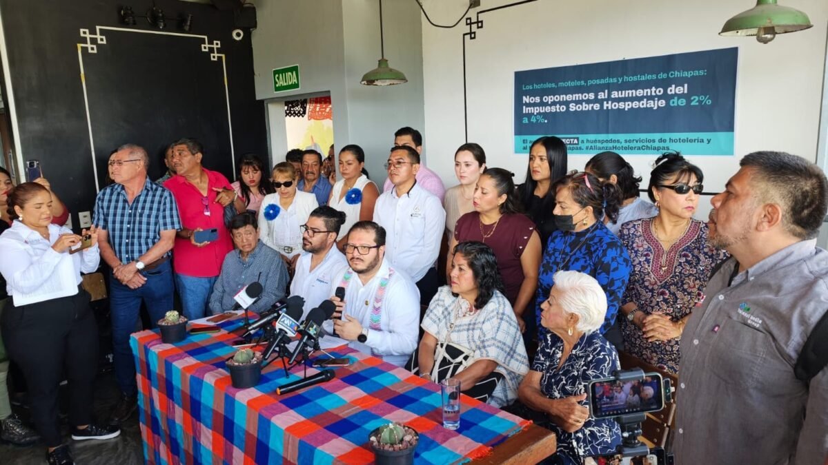 Hoteleros de Chiapas rechazan aumento del impuesto sobre hospedaje de 2 a 4 por ciento