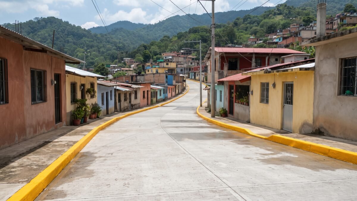 Inauguran 300 metros de pavimentación en el barrio El Mirador de La Trinitaria