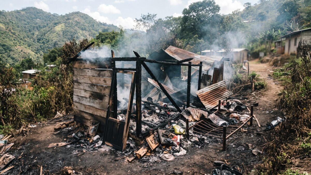 Incendio consume vivienda de madera y lámina en San Cristóbal de Las Casas