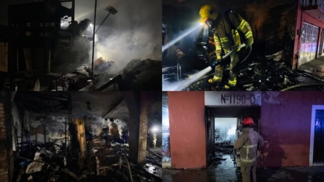 Incendio consume vivienda en la colonia Obrera de Tuxtla Gutiérrez durante la madrugada