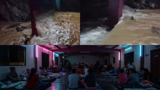 Inundación obliga a familias de Tierra Blanca a refugiarse en iglesia en Ocosingo
