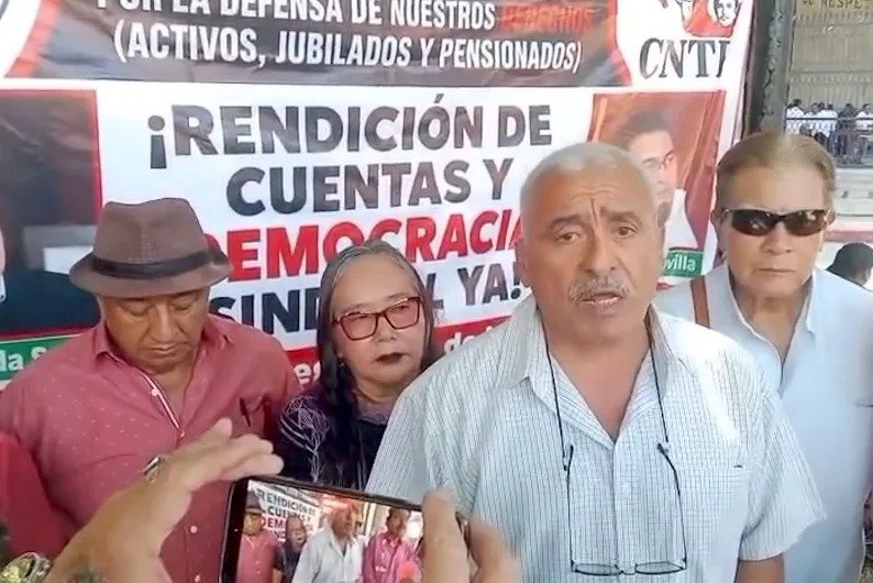 Jubilados de la Sección 40 del SNTE exigen auditoría y democracia sindical en Tuxtla