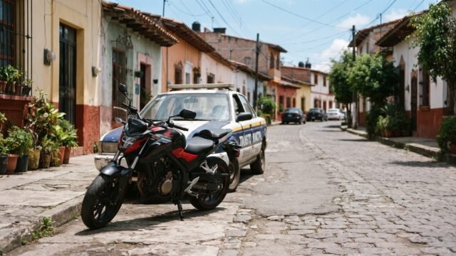 La dejaron botada en Cuxtitali: recogen moto sin placas que dicen fue robada en San Cristóbal