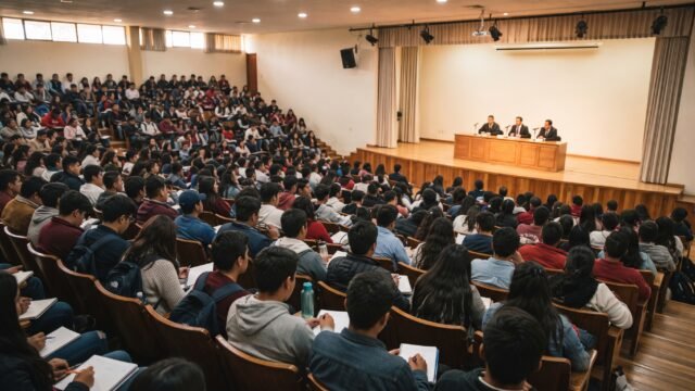 Llevan programa El Tribunal va a tu Escuela a Facultad de Derecho en San Cristóbal