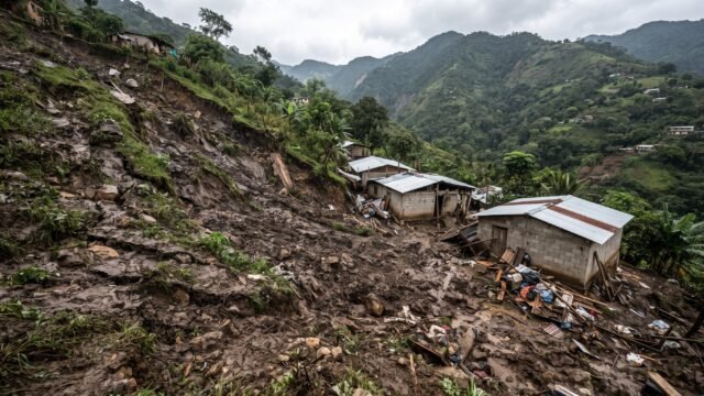 Lluvias provocan daños en viviendas y deslizamiento en escuela de El Bosque