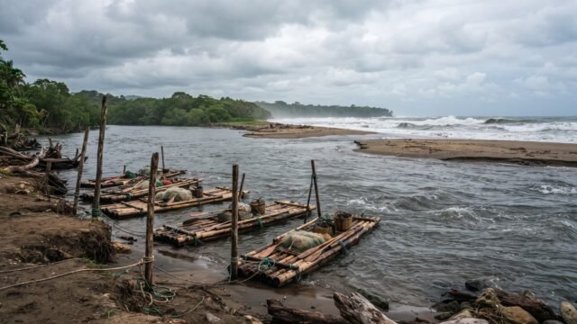 Localizan cuerpo de mujer en la desembocadura del río en Suchiate