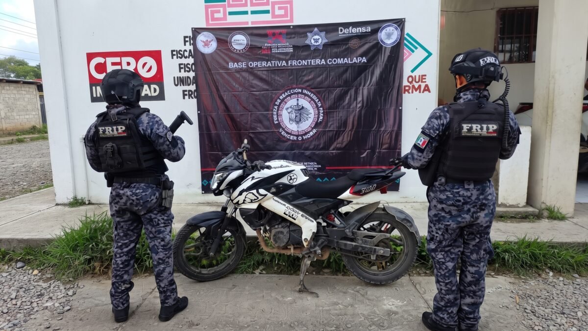 Localizan en Frontera Comalapa motocicleta con reporte de robo en Guatemala