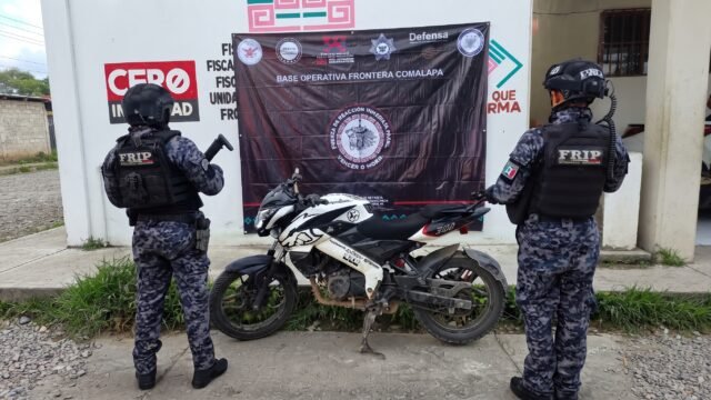 Localizan en Frontera Comalapa motocicleta con reporte de robo en Guatemala