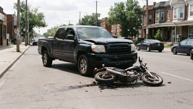 Menor resulta lesionado en choque entre camioneta y motocicleta en Ocosingo