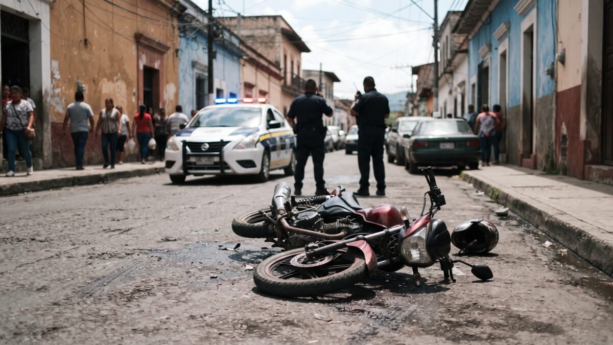 Motociclista lesionado tras ser embestido por vehículo que huyó en Chiapa de Corzo