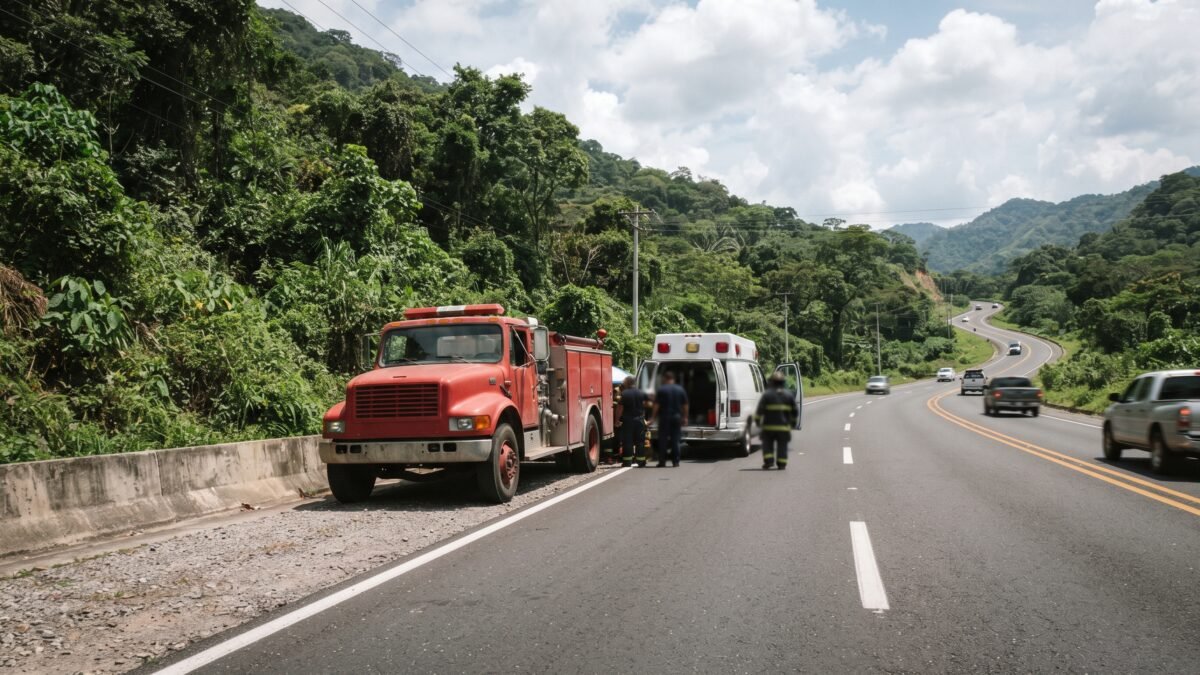 Muere bombero de San Cristóbal tras accidente múltiple en autopista